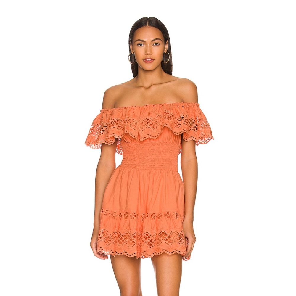 Dallas Mini Dress in peach